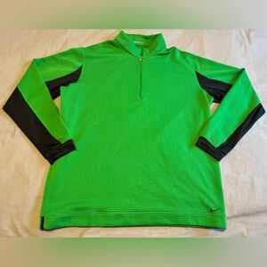 Nike Golf Therma Fit 1/4 Zip Pullover Sweater Green & Black Men's XL